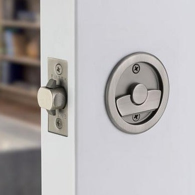 ##Antique Hardware## Round Solid Brass Pocket Door Tubular Privacy Set (Several Finish Options)