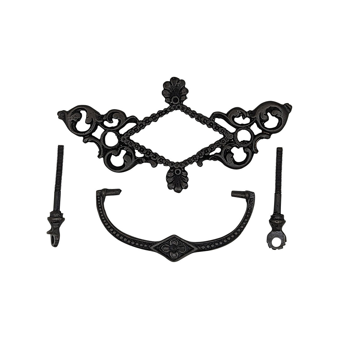 Antique Hardware 5 1/5 Inch Solid Brass Victorian Beaded Bail Pull BAIL PULL