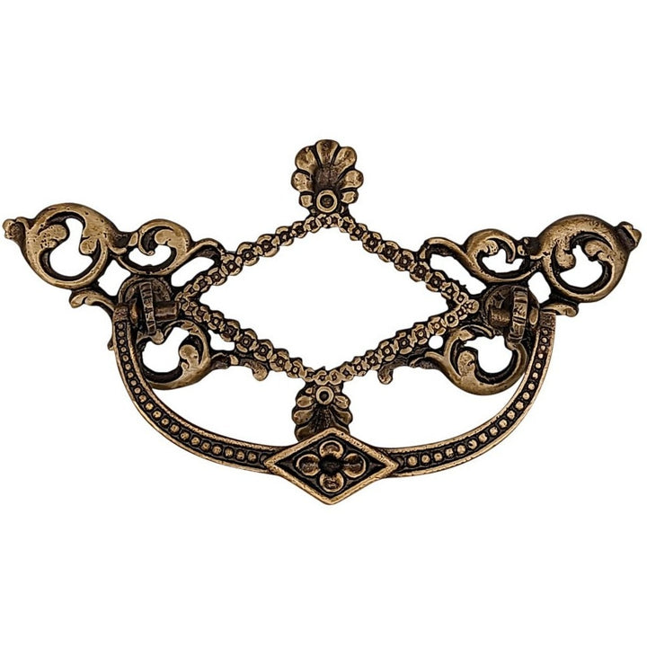 Antique Hardware 5 1/5 Inch Solid Brass Victorian Beaded Bail Pull BAIL PULL