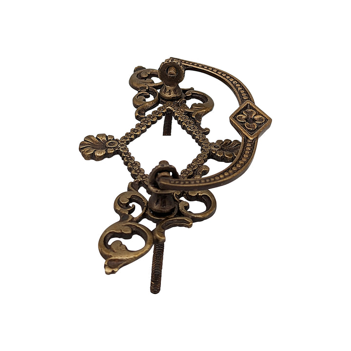 Antique Hardware 5 1/5 Inch Solid Brass Victorian Beaded Bail Pull BAIL PULL