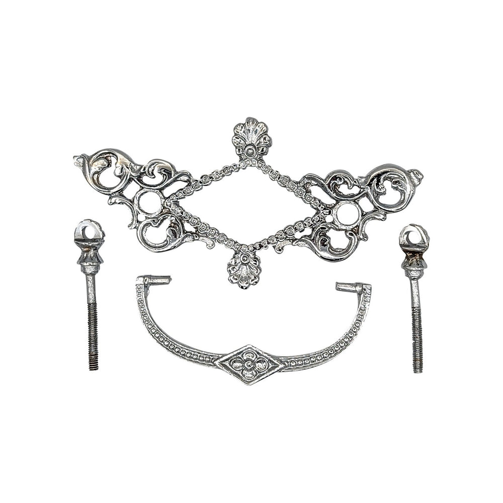 Antique Hardware 5 1/5 Inch Solid Brass Victorian Beaded Bail Pull BAIL PULL