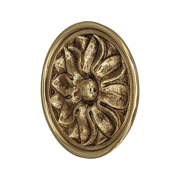 Antique Hardware 2 1/2 Inch Solid Brass Large Floral Cabinet and Furniture Knob CABINET KNOB