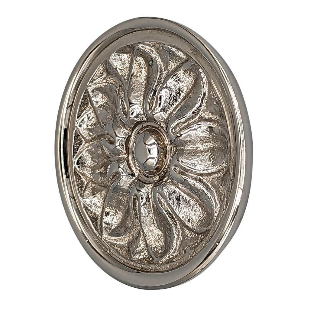 Antique Hardware 2 1/2 Inch Solid Brass Large Floral Cabinet and Furniture Knob CABINET KNOB