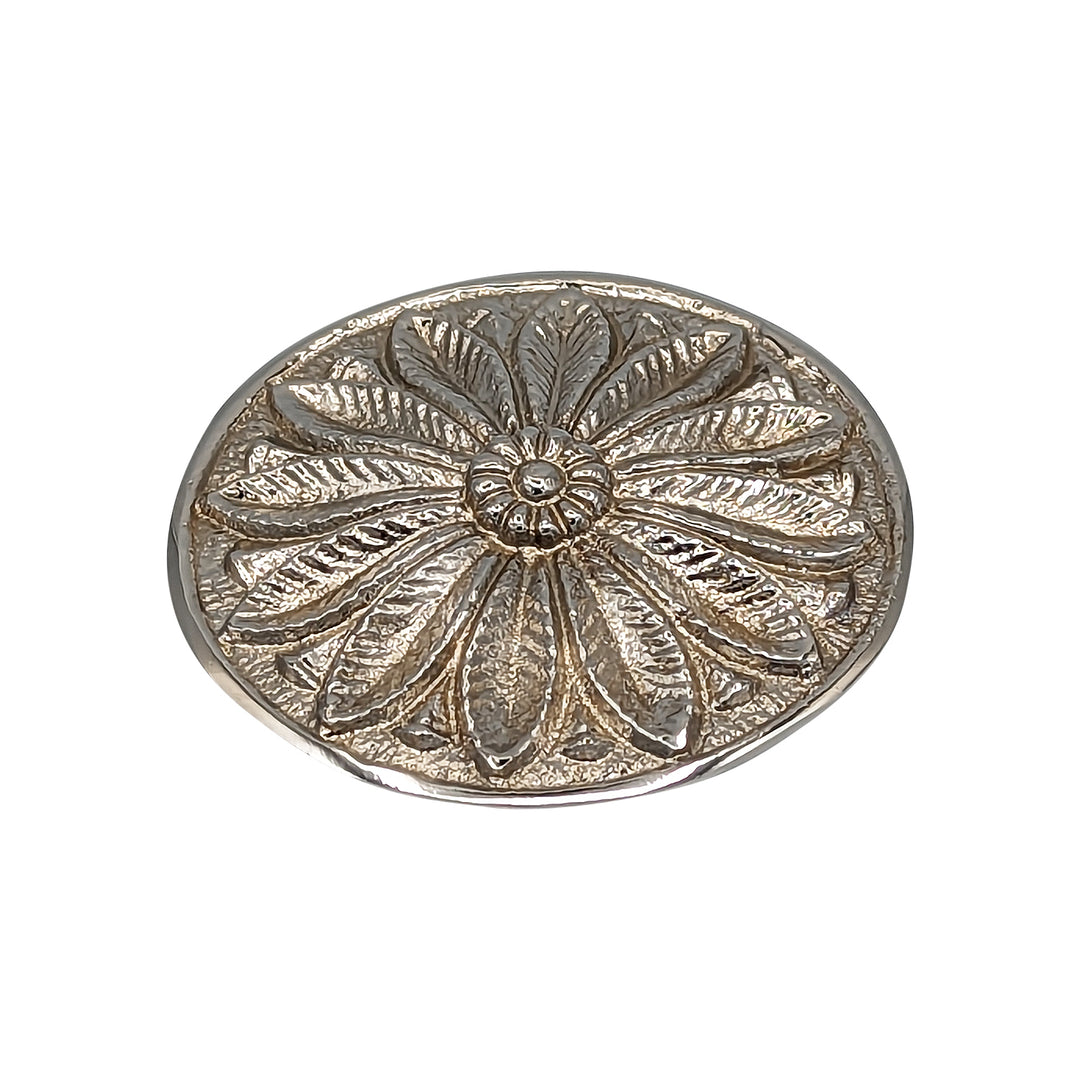 Antique Hardware 2 3/5 Inch Solid Brass Floral Leaf Cabinet and Furniture Knob CABINET KNOB