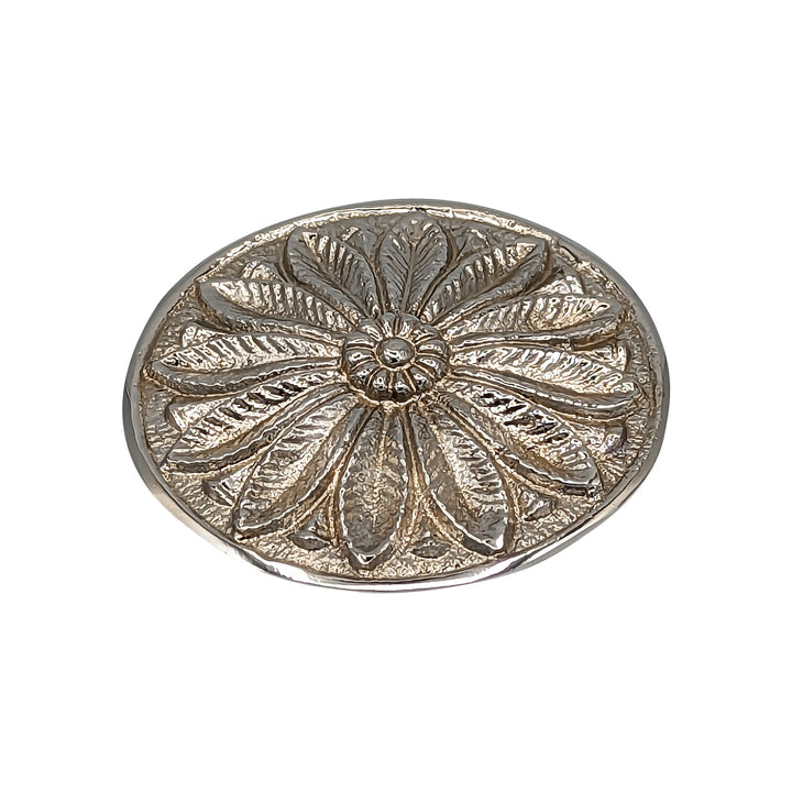 Antique Hardware 2 3/5 Inch Solid Brass Floral Leaf Cabinet and Furniture Knob CABINET KNOB