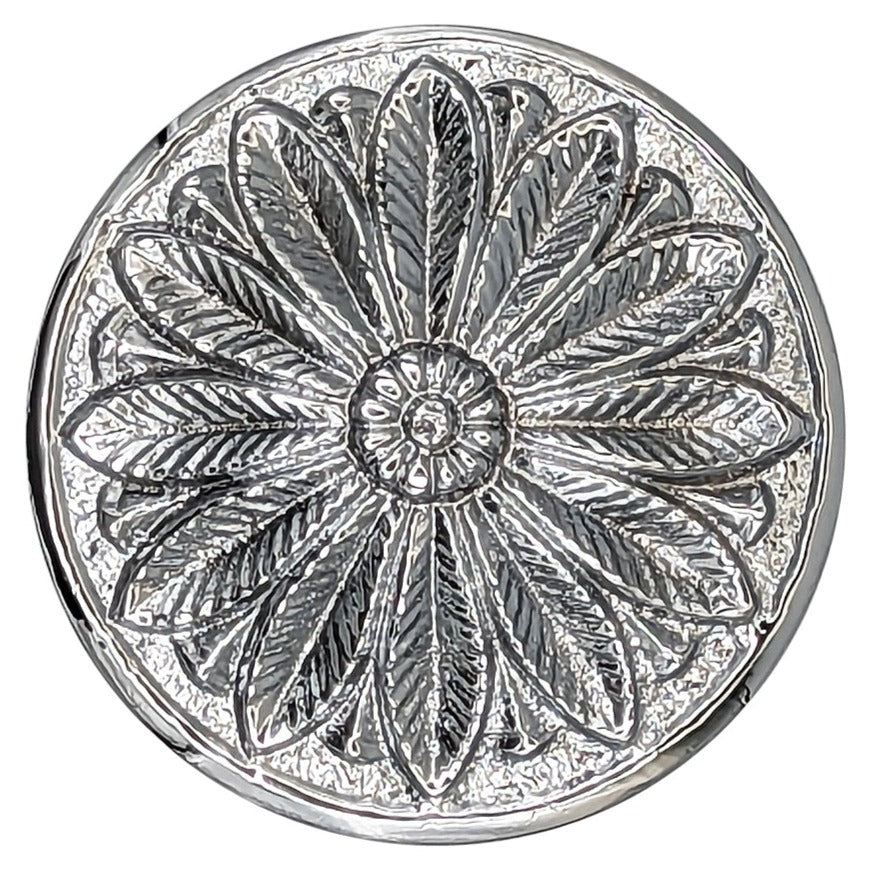 Antique Hardware 2 3/5 Inch Solid Brass Floral Leaf Cabinet and Furniture Knob CABINET KNOB