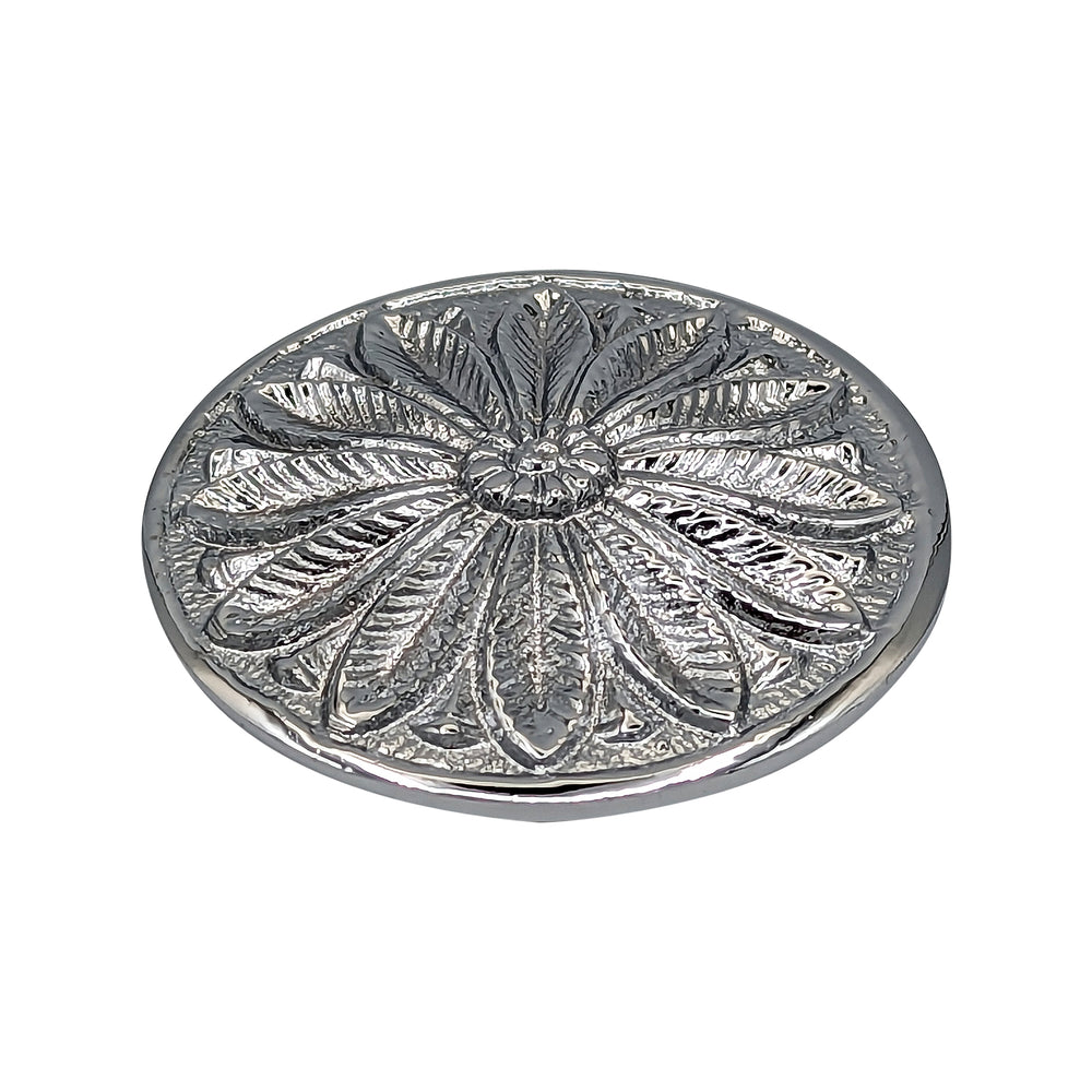 Antique Hardware 2 3/5 Inch Solid Brass Floral Leaf Cabinet and Furniture Knob CABINET KNOB