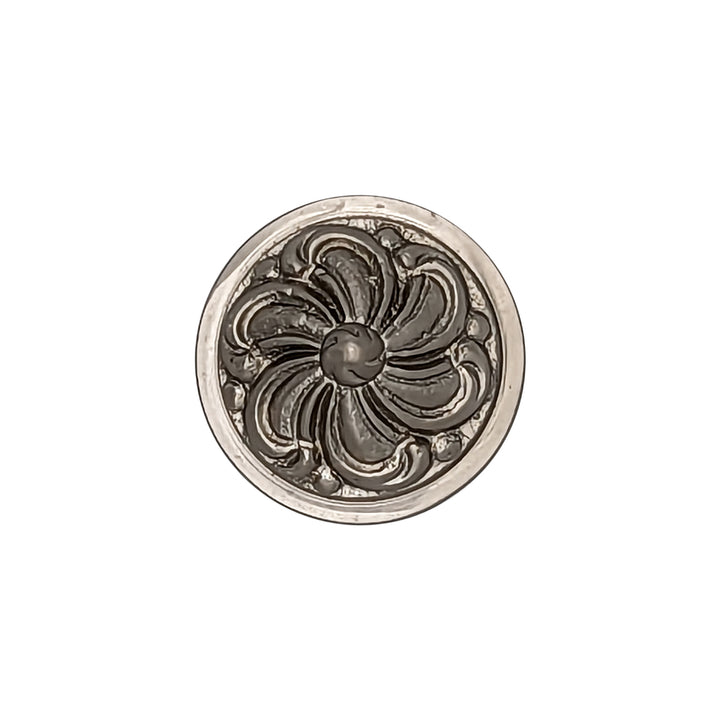 ##Antique Hardware## 1 2/5 Inch Solid Brass Baroque / Rococo Cabinet & Furniture Knob