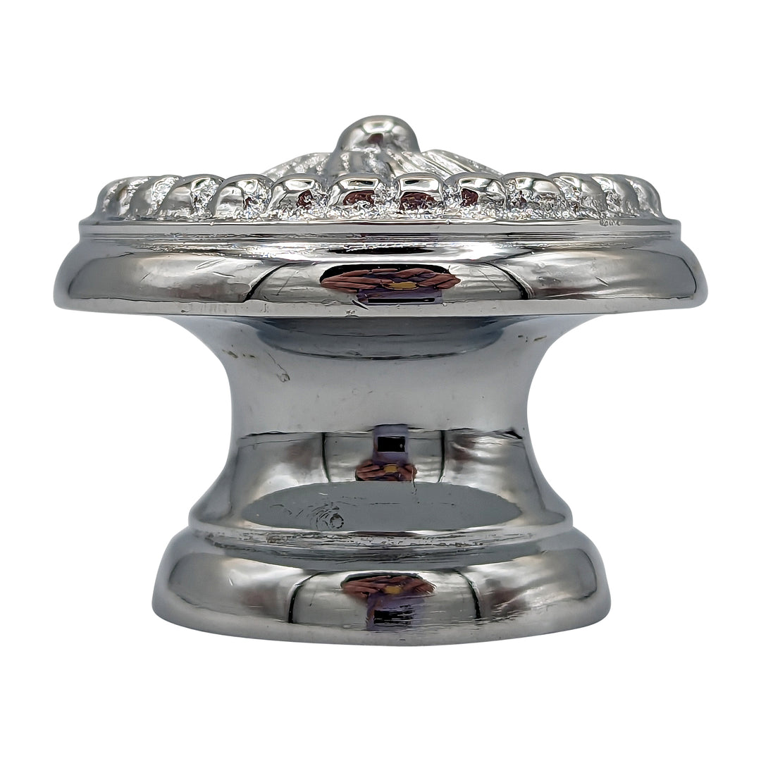 Antique Hardware 1 3/5 Inch Beaded Floral Cabinet Knob (Several Finishes Available) CABINET KNOB