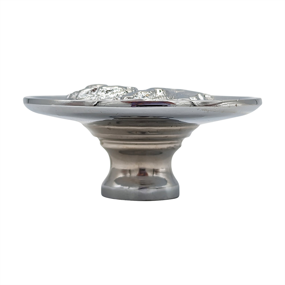 Antique Hardware 1 4/5 Inch Solid Brass Round Floral Print Leaf Cabinet & Furniture Knob CABINET KNOB