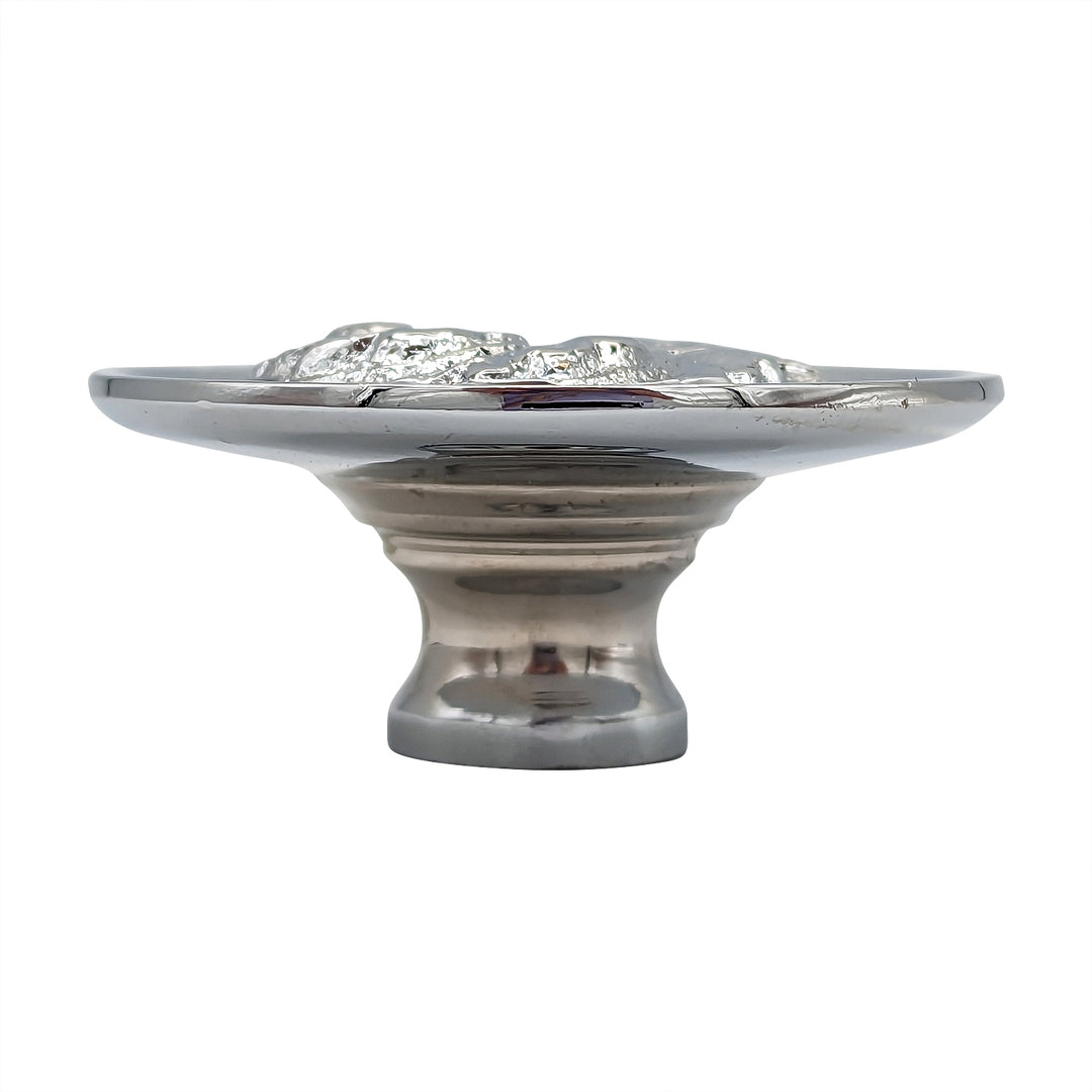 Antique Hardware 1 4/5 Inch Solid Brass Round Floral Print Leaf Cabinet & Furniture Knob CABINET KNOB