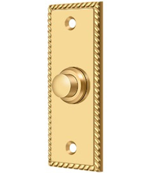 ##Antique Hardware## 3 1/3 Inch Solid Brass Doorbell Button