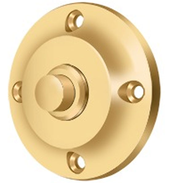 ##Antique Hardware## Bell Buttons, Solid Brass Bell Button, Round Contemporary