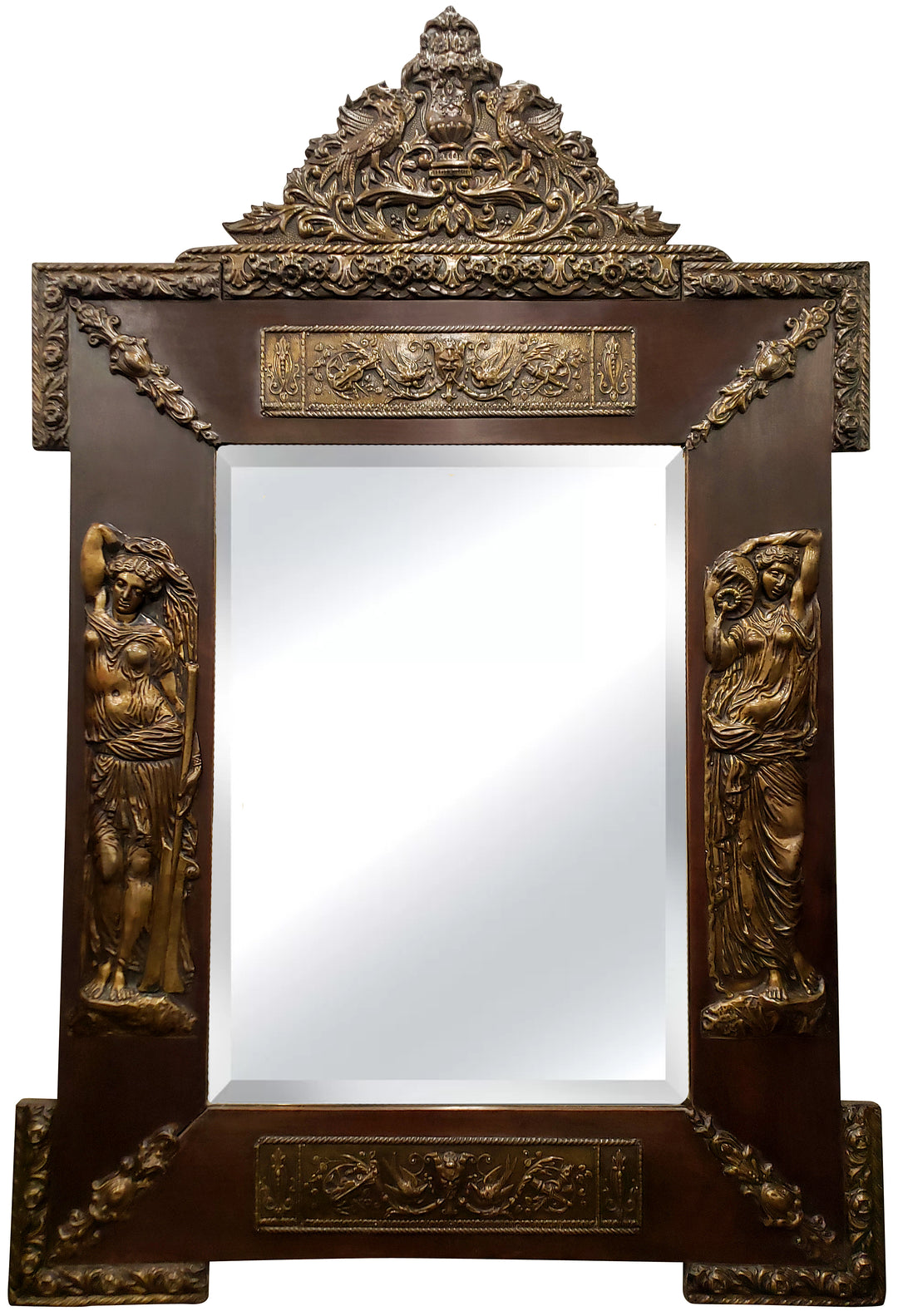 ##Antique Hardware## French Empire Era Mirror From Versailles, France