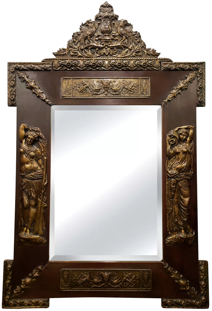 ##Antique Hardware## French Empire Era Mirror From Versailles, France
