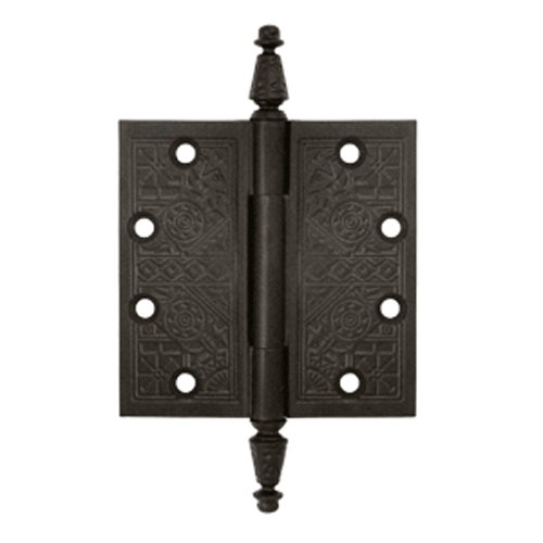 Antique Hardware 4 1/2 X 4 1/2 Inch Solid Brass Ornate Finial Style Hinge HINGE