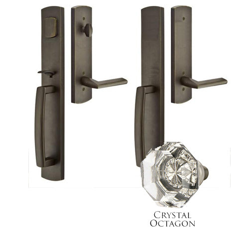 ##Antique Hardware## Solid Brass Brighton Style Double Door Entryway Set