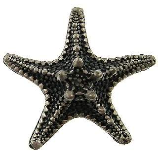 Antique Hardware 1 3/4 Inch Ocean Seaside Nautical Solid Pewter Decorative Starfish Cabinet & Furniture Knob CABINET KNOB