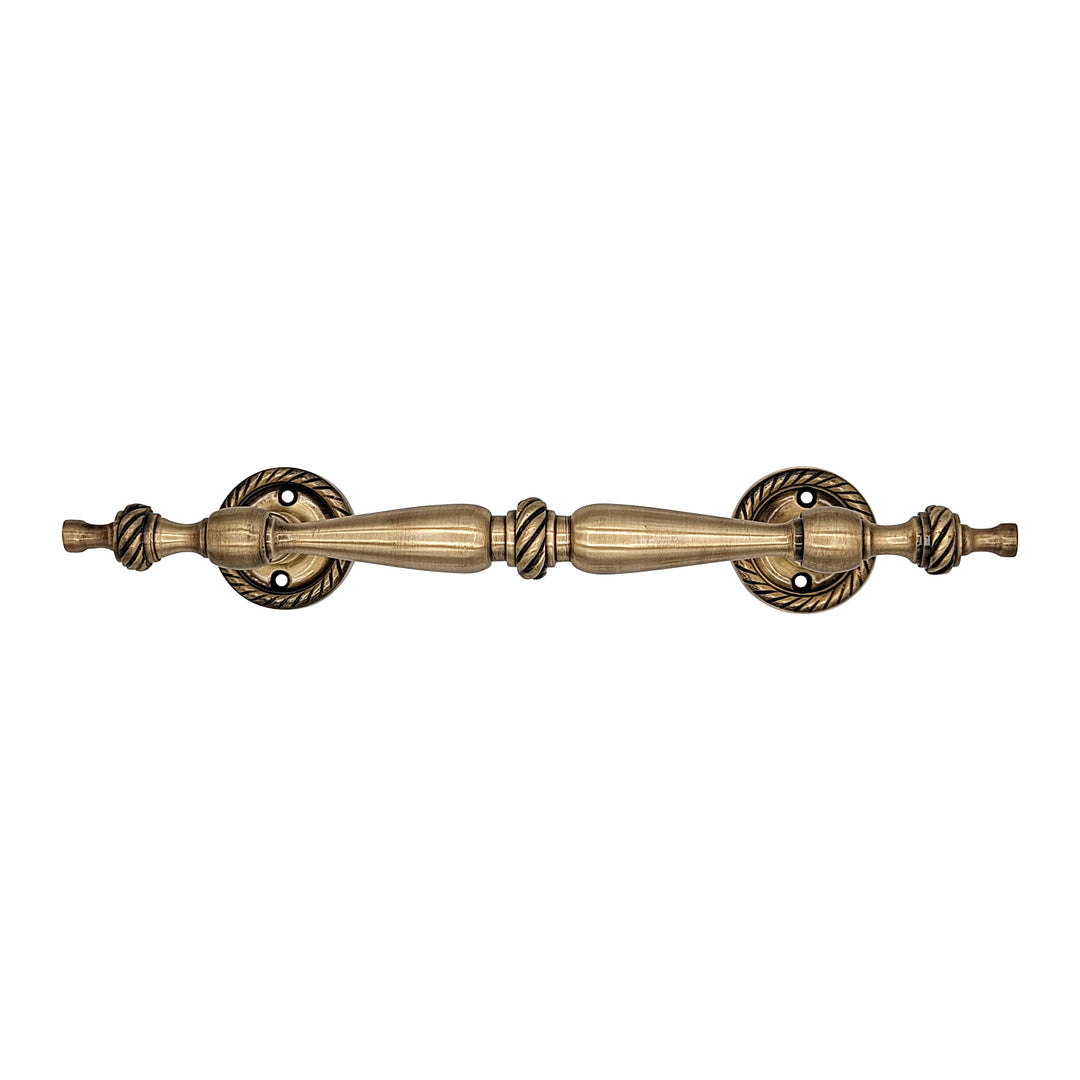 ##Antique Hardware## 9 1/2 Inch Overall (6 Inch C-C) Solid Brass Rope Style Handle (Several Finishes Available)