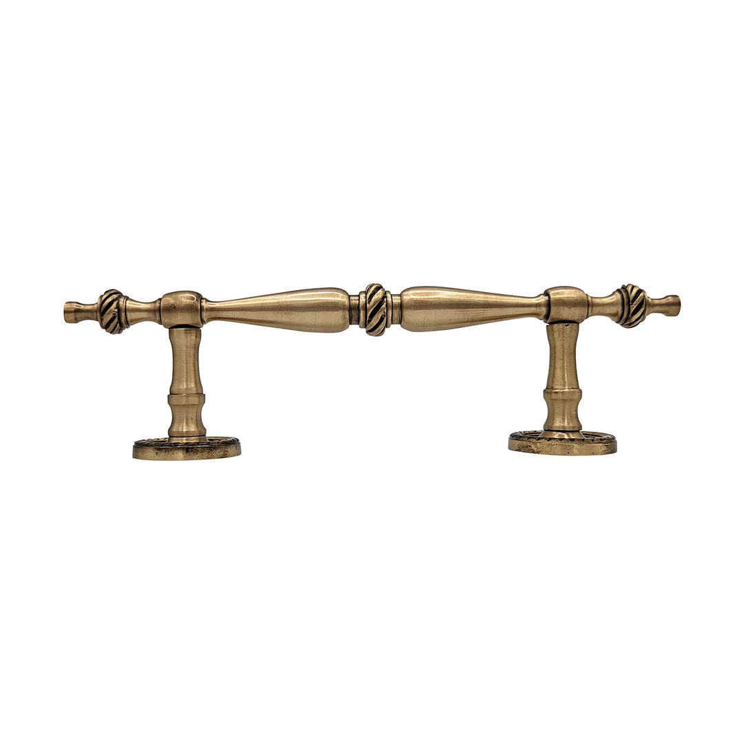##Antique Hardware## 9 1/2 Inch Overall (6 Inch C-C) Solid Brass Rope Style Handle (Several Finishes Available)