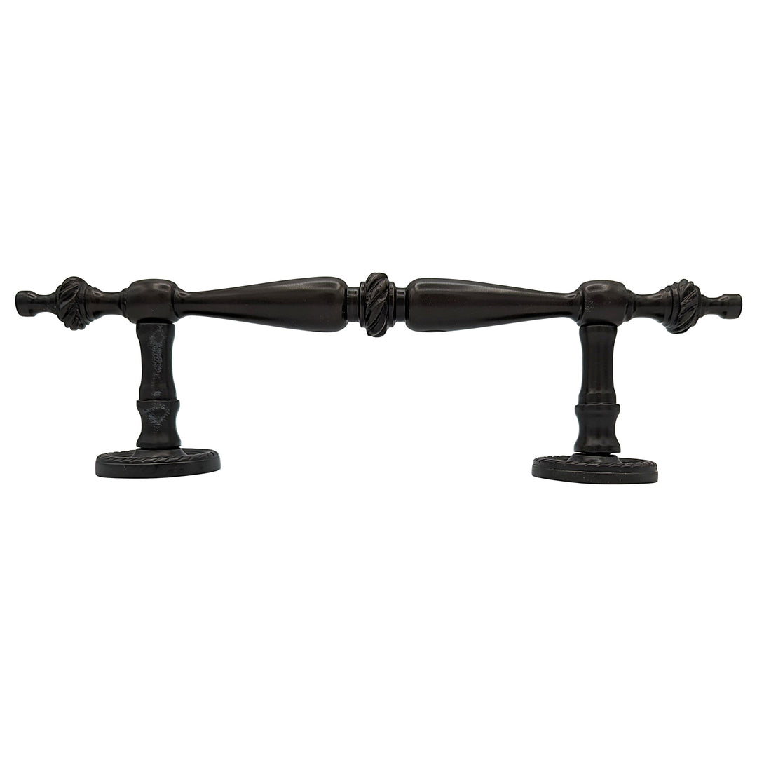 ##Antique Hardware## 9 1/2 Inch Overall (6 Inch C-C) Solid Brass Rope Style Handle (Several Finishes Available)