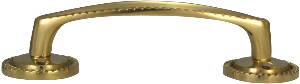 ##Antique Hardware## 5 Inch Overall (3.75 c-c) Georgian Rope Style Solid Brass Pull (Several Finishes Available)