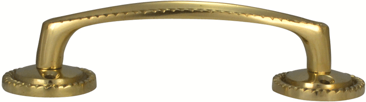 ##Antique Hardware## 5 Inch Overall (3.75 c-c) Georgian Rope Style Solid Brass Pull (Several Finishes Available)