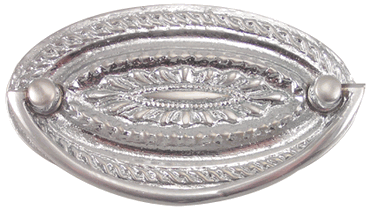 ##Antique Hardware## 4 Inch Solid Brass Oval Bail Style Pull (Several Finishes Available)