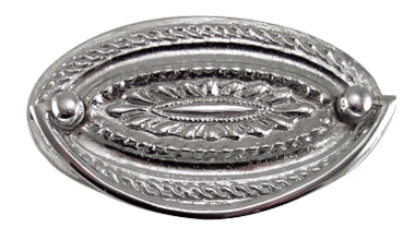 ##Antique Hardware## 4 Inch Solid Brass Oval Bail Style Pull (Several Finishes Available)