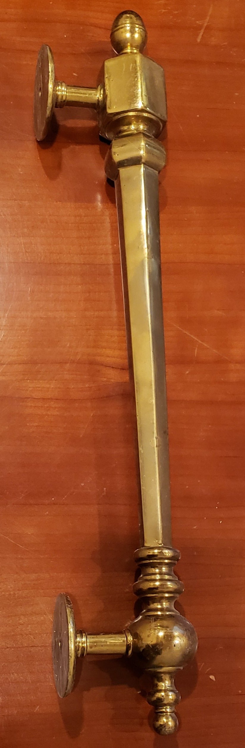 ##Antique Hardware## Large 18 Inch Antique Door Pull in Solid Brass