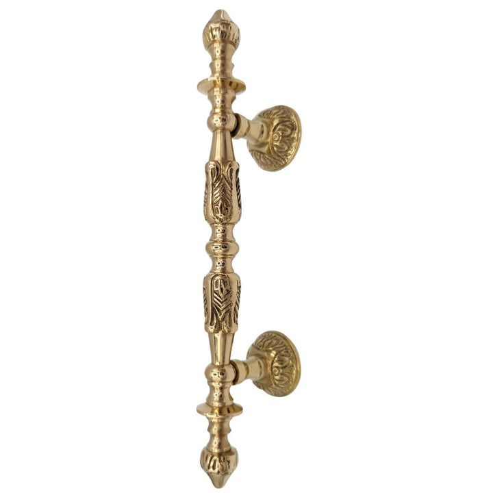 ##Antique Hardware## Open Box Sale Item 8 Inch (4 1/2 Inch C-C) Solid Brass French Empire Door Pull (Polished Brass Finish)