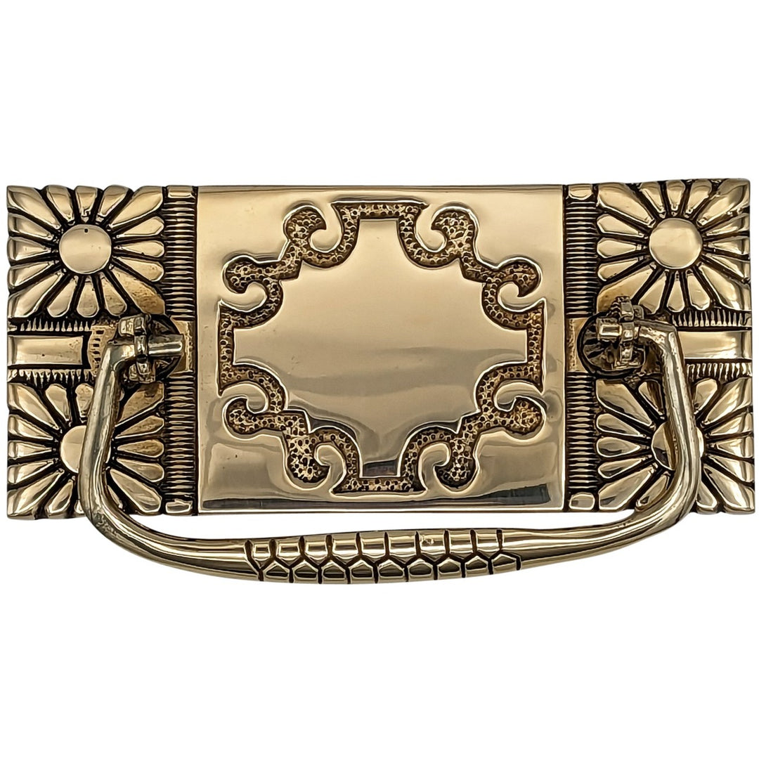 Antique Hardware 5 1/8 Inch Art Nouveau Bail Pull Plate Cabinet Knobs & Handles