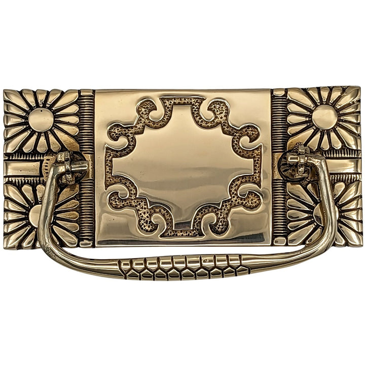 Antique Hardware 5 1/8 Inch Art Nouveau Bail Pull Plate Cabinet Knobs & Handles