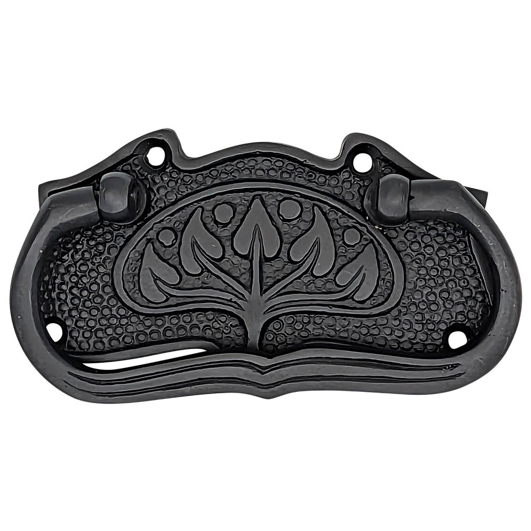 ##Antique Hardware## 3 3/4 Inch Tree of Life Leaf Pattern Solid Brass Drawer Pull (Oil Rubbed Bronze Finish)