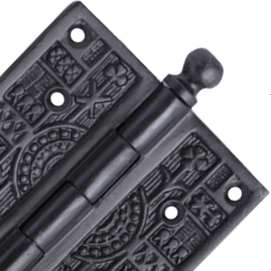 Antique Hardware 3 1/2 x 3 1/2 Inch Ball Tipped Victorian Solid Brass Hinge HINGE