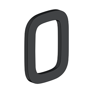 Antique Hardware 4 Inch Tall E Series Stainless Steel Number 0 (Several Finishes) LETTER PLAQUE