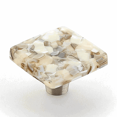 ##Antique Hardware## 1 1/2 Inch Designer Square Traditional Glass Cabinet & Furniture Knobs