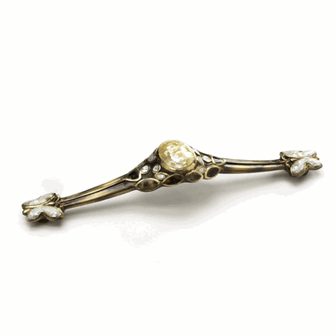 ##Antique Hardware## 1 3/8 Inch (6 Inch c-c) Symphony Heirloom Treasures Cabinet Pull