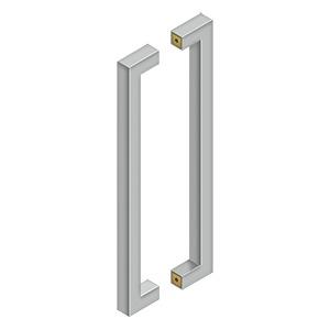 Antique Hardware 18 Inch Stainless Steel Contemporary Pulls (Back to Back) Door Knobs & Handles