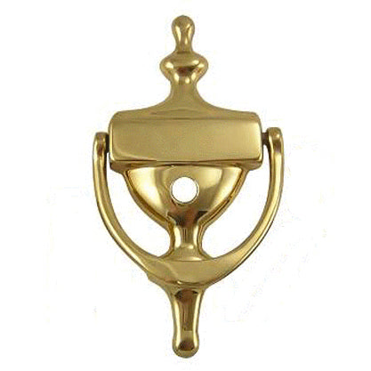 Antique Hardware 6 1/2 Inch (6 1/4 Inch c-c) Solid Brass Traditional Door Knocker (Polished Brass Finish) Door Knockers