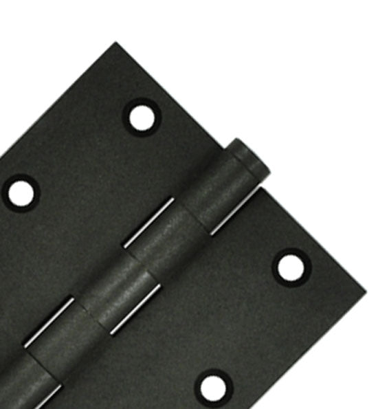 Antique Hardware 3 1/2 Inch X 3 1/2 Inch Solid Brass Hinge Interchangeable Finials (Square Corner) HINGE