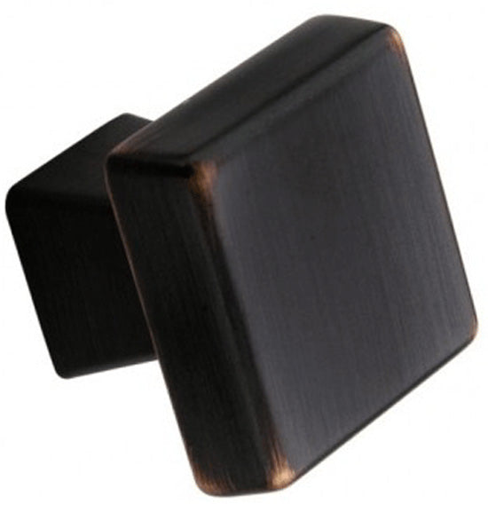 Antique Hardware 1 1/6 Inch Classic Square Black Rock Cabinet Knob CABINET KNOB