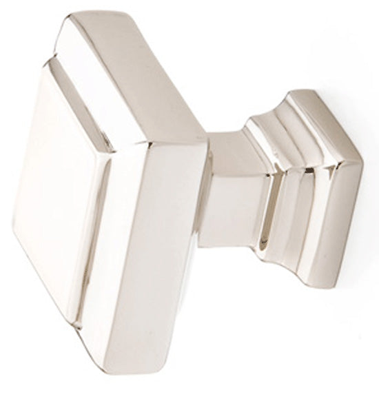 ##Antique Hardware## 1 5/8 Inch Solid Brass Geometric Square Cabinet & Furniture Knob