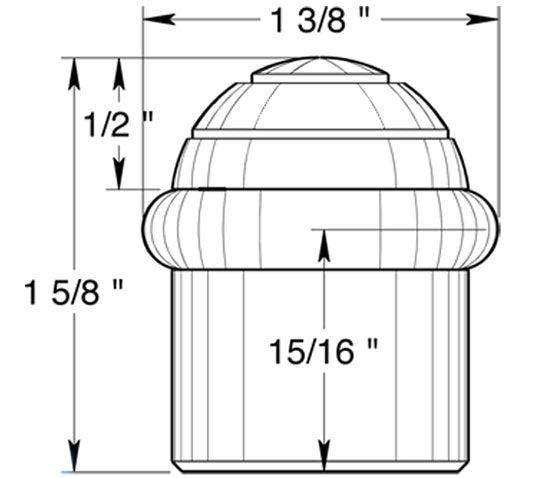 Antique Hardware Floor Mounted Bumper Door Stop With Dome Cap DOOR STOP
