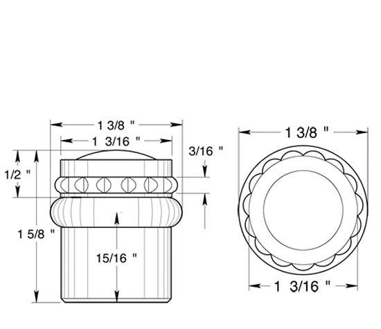 ##Antique Hardware## Floor Mounted Bumper Door Stop