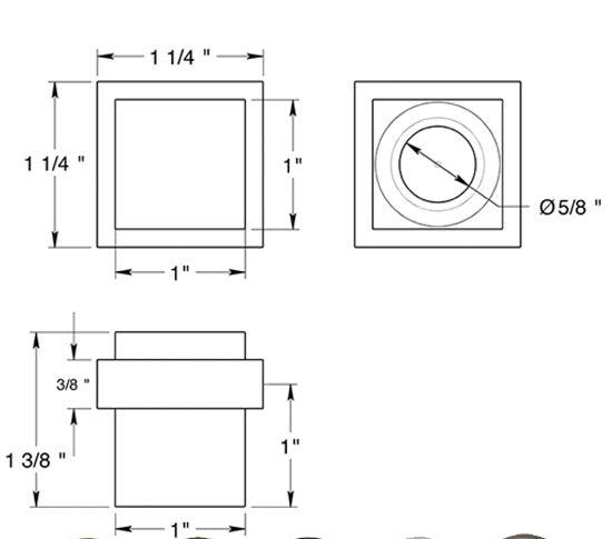 ##Antique Hardware## Floor Mounted Bumper Door Stop