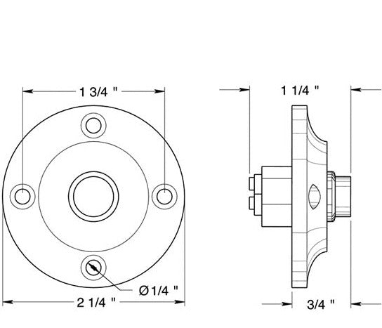 ##Antique Hardware## Bell Buttons, Solid Brass Bell Button, Round Contemporary