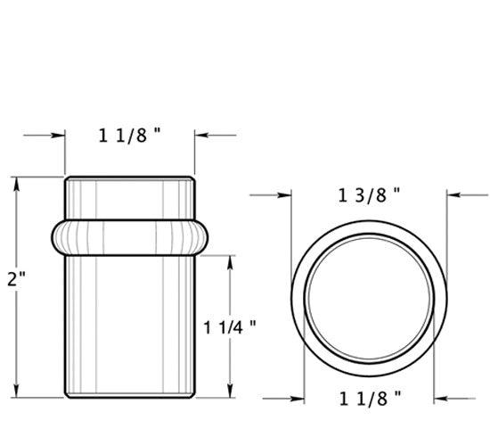 ##Antique Hardware## Floor Mounted Bumper Door Stop