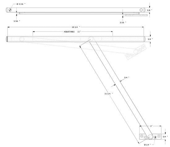 ##Antique Hardware## Overhead Door Holder, Solid Brass Overhead Door Holder