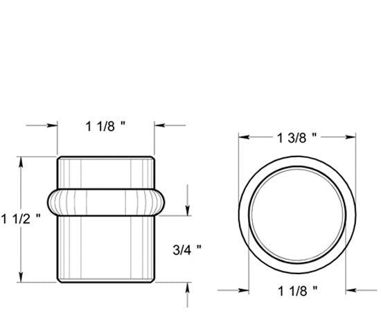 Antique Hardware Floor Mounted Bumper Door Stop DOOR STOP